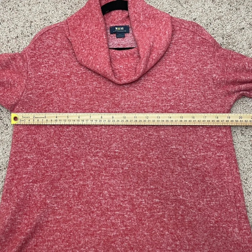 Maeve Anthropologie Sweater Womens Extra Small XS Red Knit‎ Cowl Neck